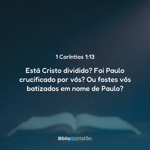 1 Coríntios 1:13