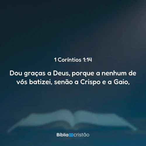 1 Coríntios 1:14