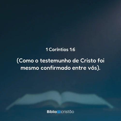 1 Coríntios 1:6