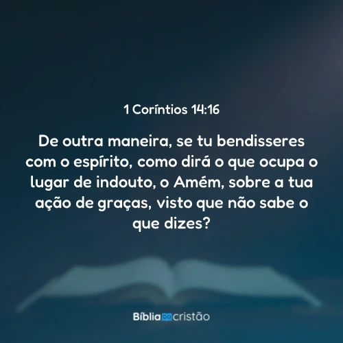 1 Coríntios 14:16