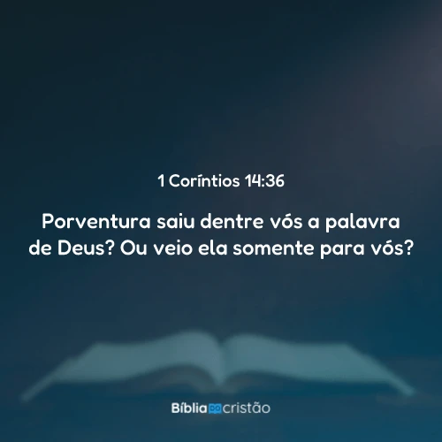 1 Coríntios 14:36