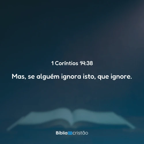 1 Coríntios 14:38