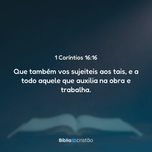 1 Coríntios 16:16