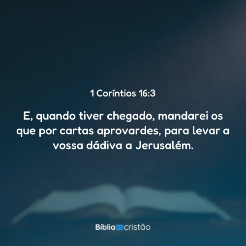 1 Coríntios 16:3