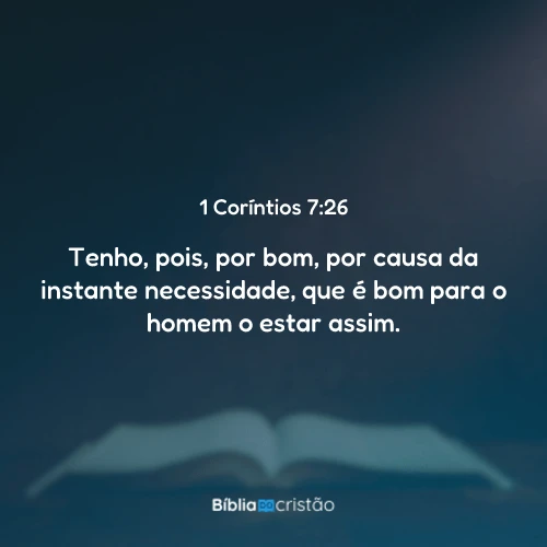 1 Coríntios 7:26