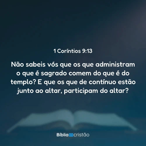1 Coríntios 9:13
