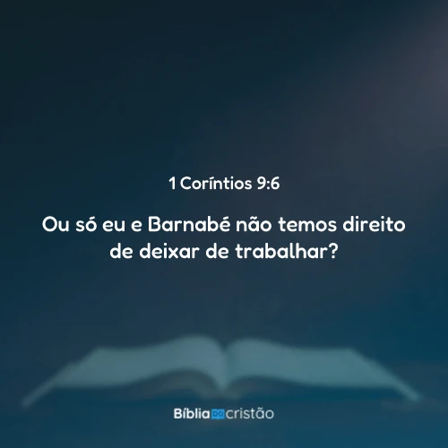 1 Coríntios 9:6