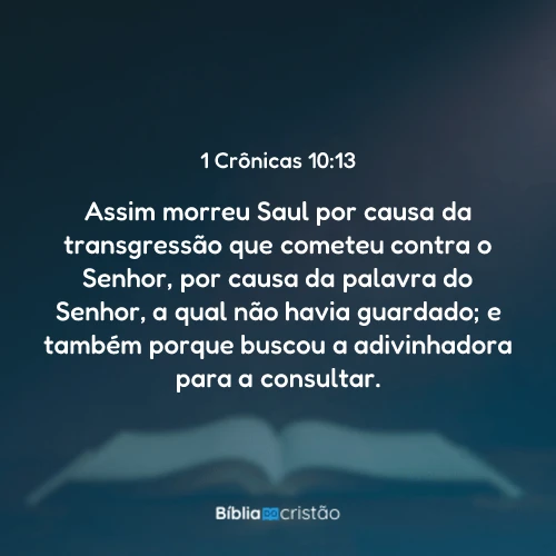 1 Crônicas 10:13