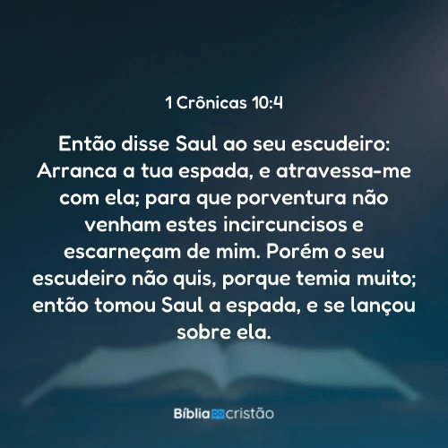 1 Crônicas 10:4