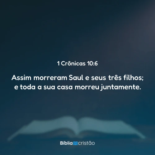 1 Crônicas 10:6