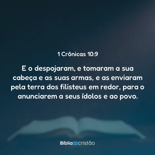 1 Crônicas 10:9