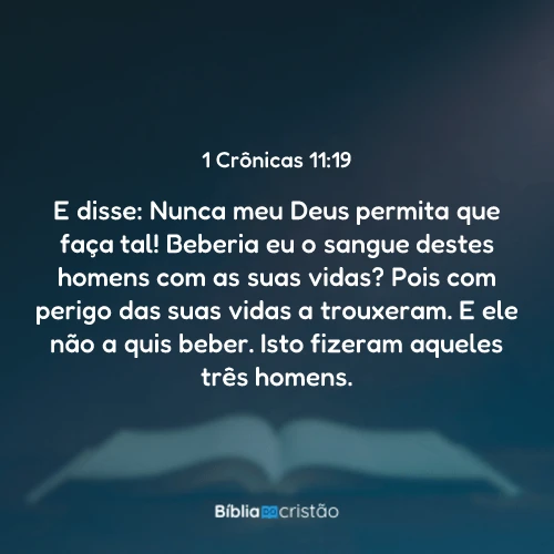 1 Crônicas 11:19