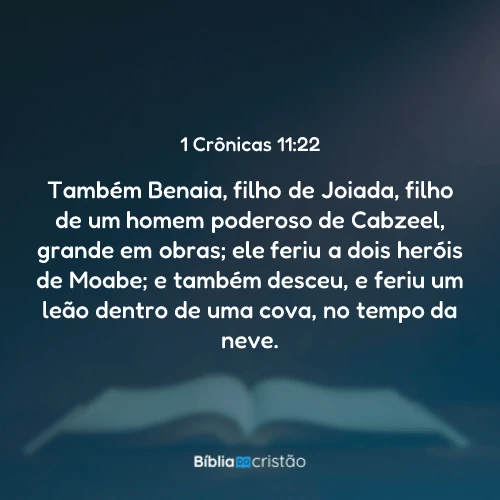 1 Crônicas 11:22