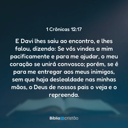 1 Crônicas 12:17