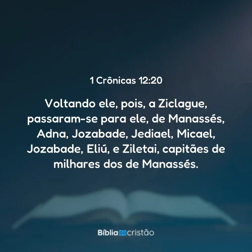 1 Crônicas 12:20