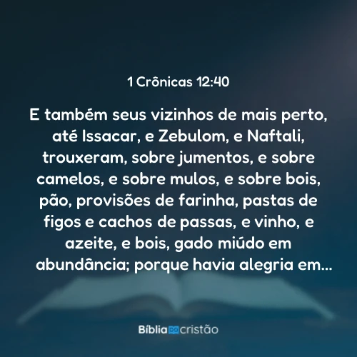 1 Crônicas 12:40