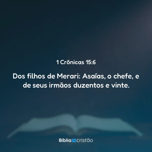 1 Crônicas 15:6