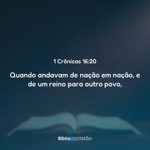 1 Crônicas 16:20