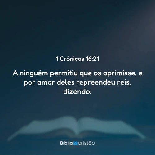 1 Crônicas 16:21