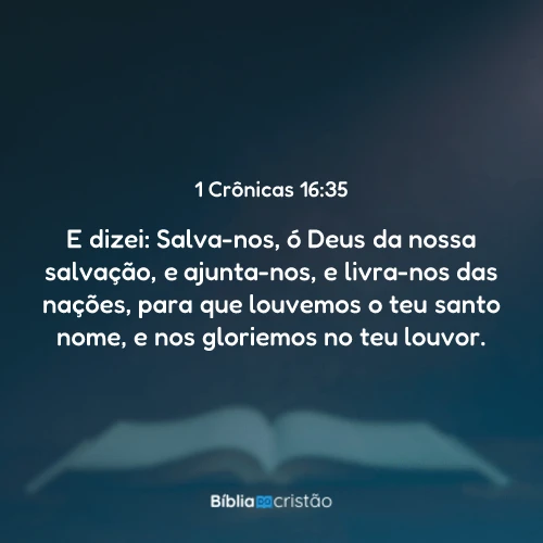 1 Crônicas 16:35