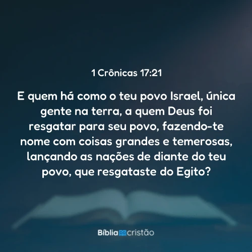 1 Crônicas 17:21