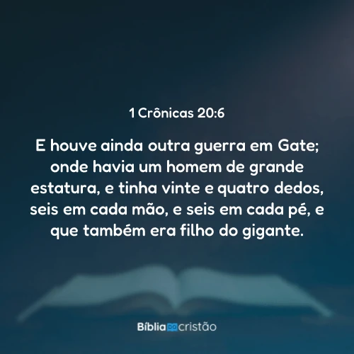 1 Crônicas 20:6