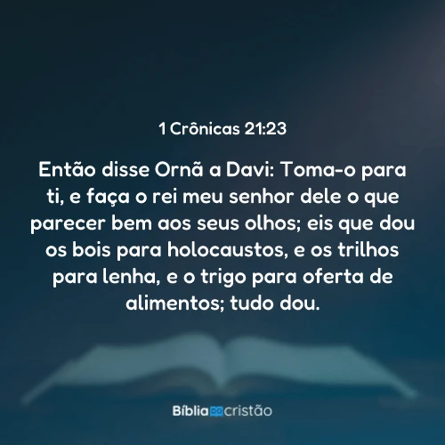 1 Crônicas 21:23
