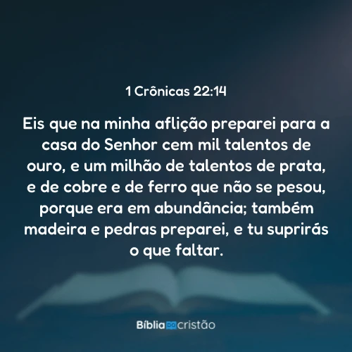 1 Crônicas 22:14
