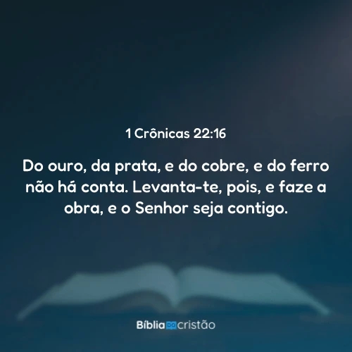 1 Crônicas 22:16