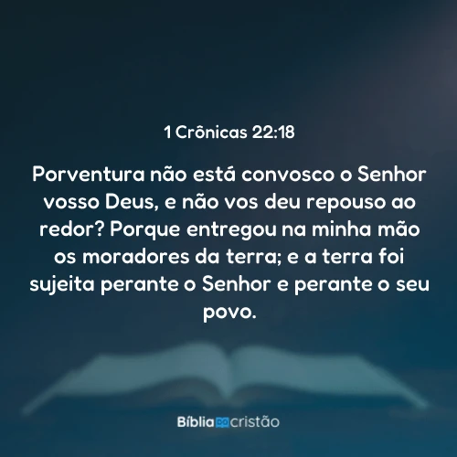 1 Crônicas 22:18