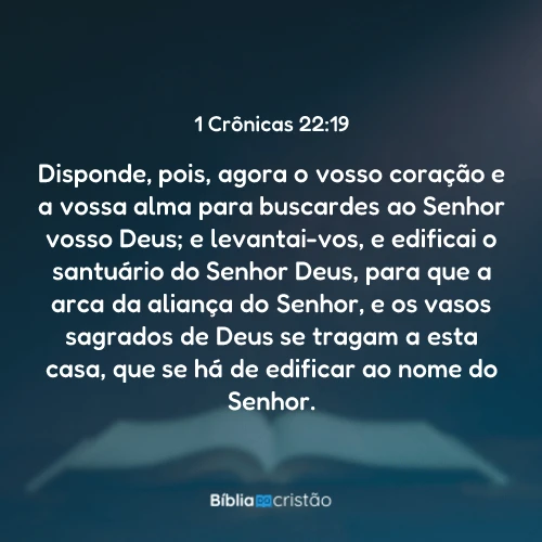 1 Crônicas 22:19