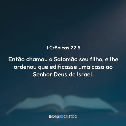 1 Crônicas 22:6