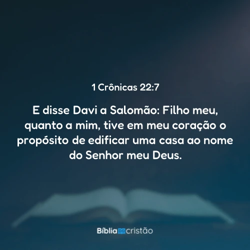 1 Crônicas 22:7