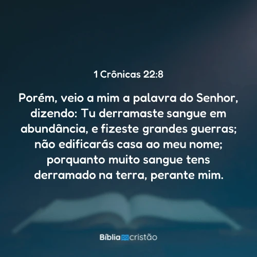 1 Crônicas 22:8