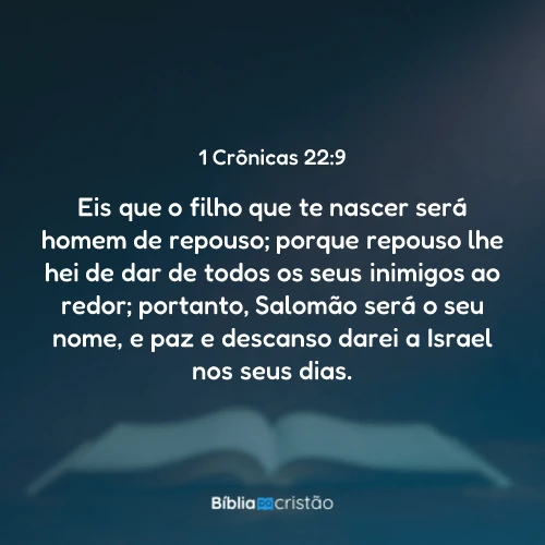 1 Crônicas 22:9