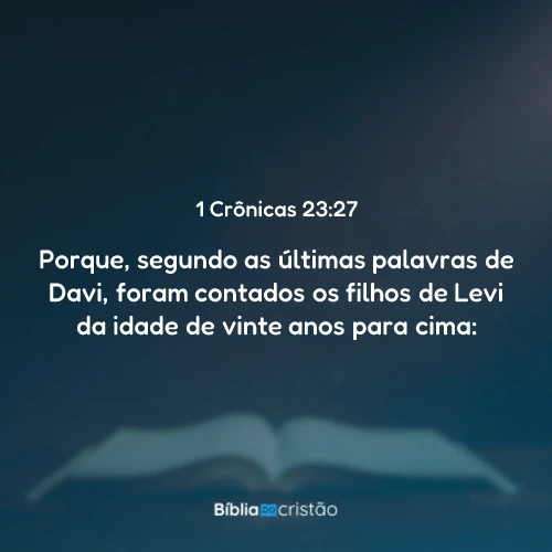 1 Crônicas 23:27
