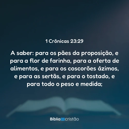 1 Crônicas 23:29