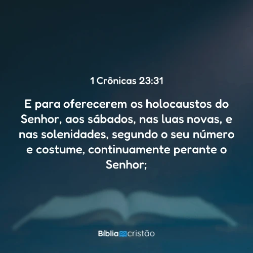 1 Crônicas 23:31