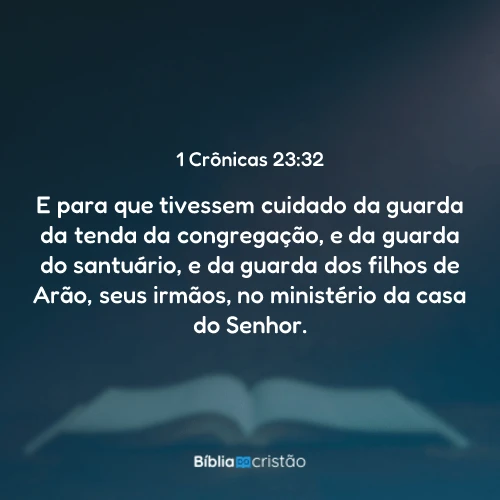 1 Crônicas 23:32