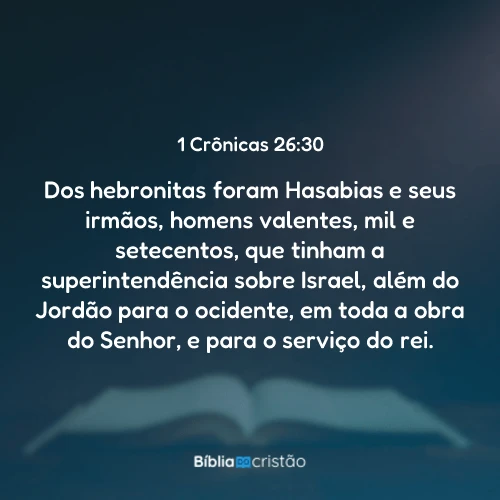 1 Crônicas 26:30