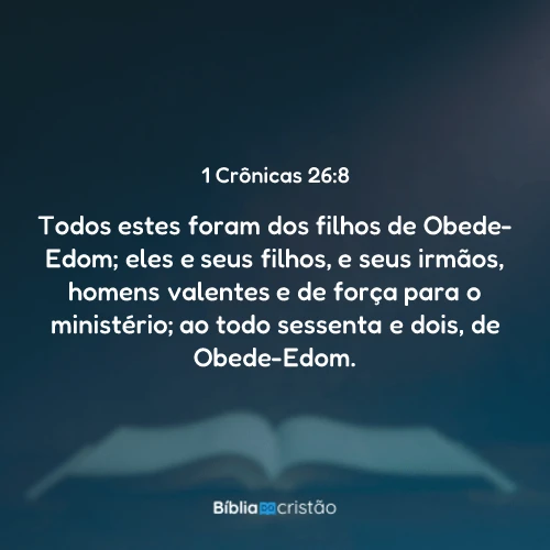 1 Crônicas 26:8