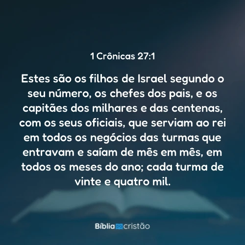 1 Crônicas 27:1