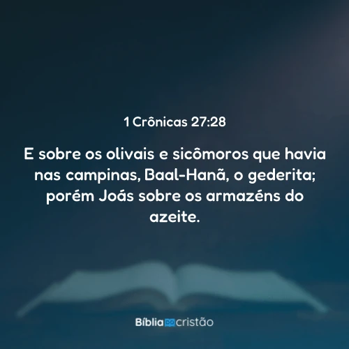 1 Crônicas 27:28