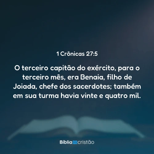 1 Crônicas 27:5