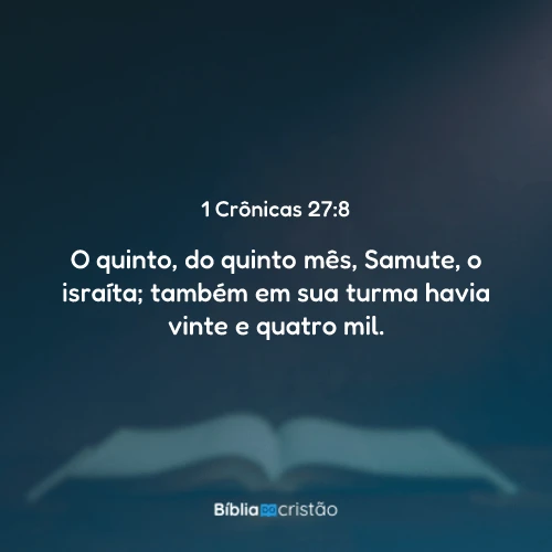 1 Crônicas 27:8