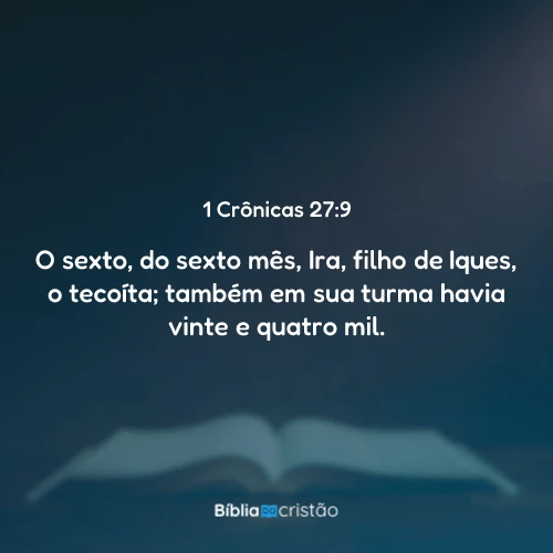 1 Crônicas 27:9
