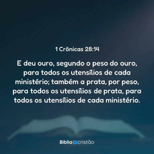 1 Crônicas 28:14