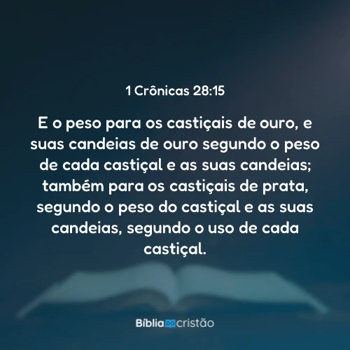 1 Crônicas 28:15