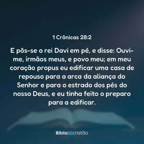 1 Crônicas 28:2
