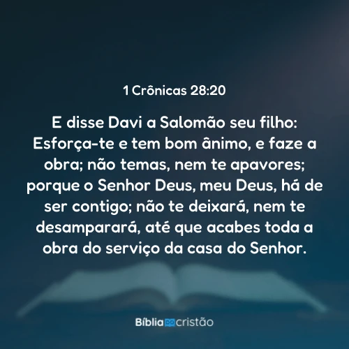 1 Crônicas 28:20